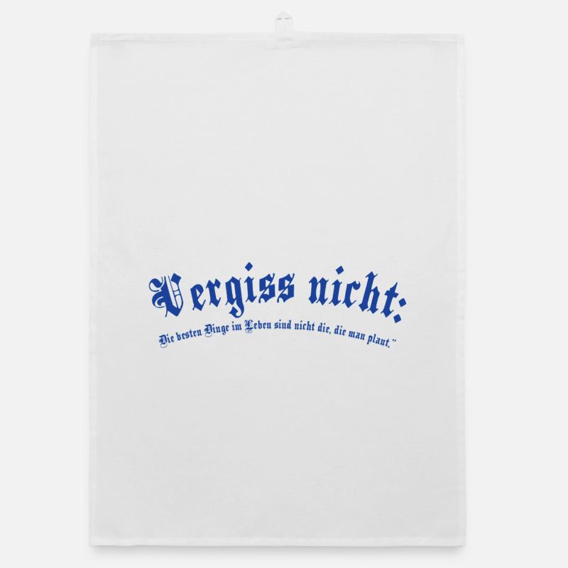 Don't Forget Blue Gothic Organic dish towel