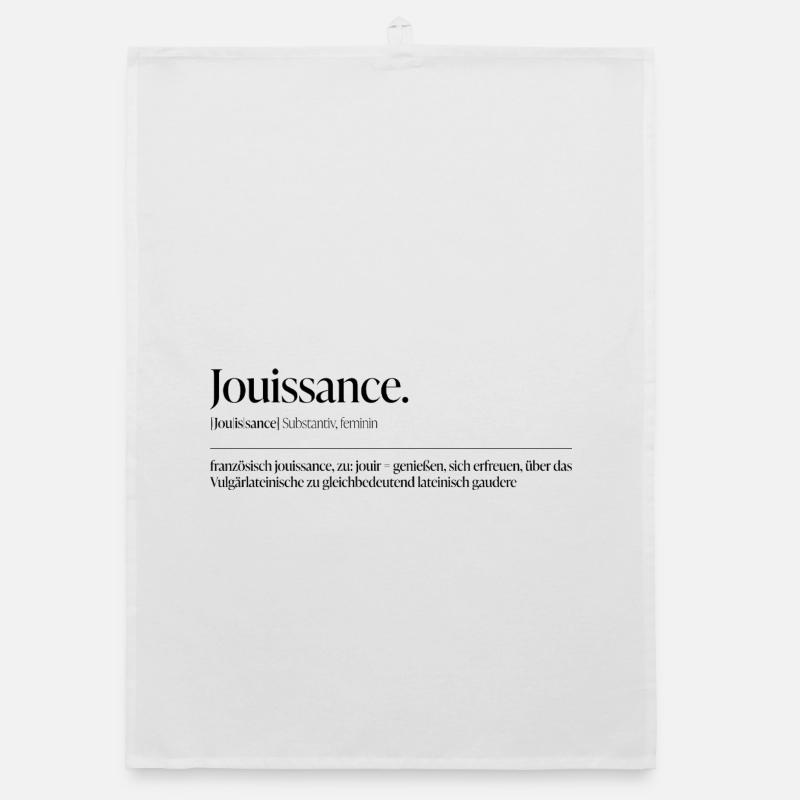 Jouissance – Lust as a statement - Organic dish towel - white