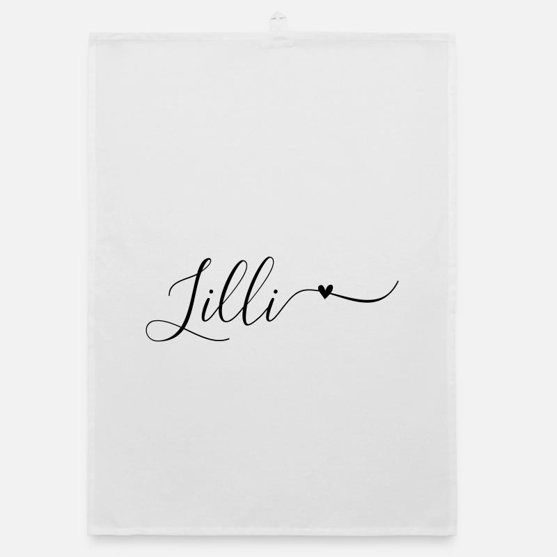 Lilli Surname First Name Decorative Organic dish towel