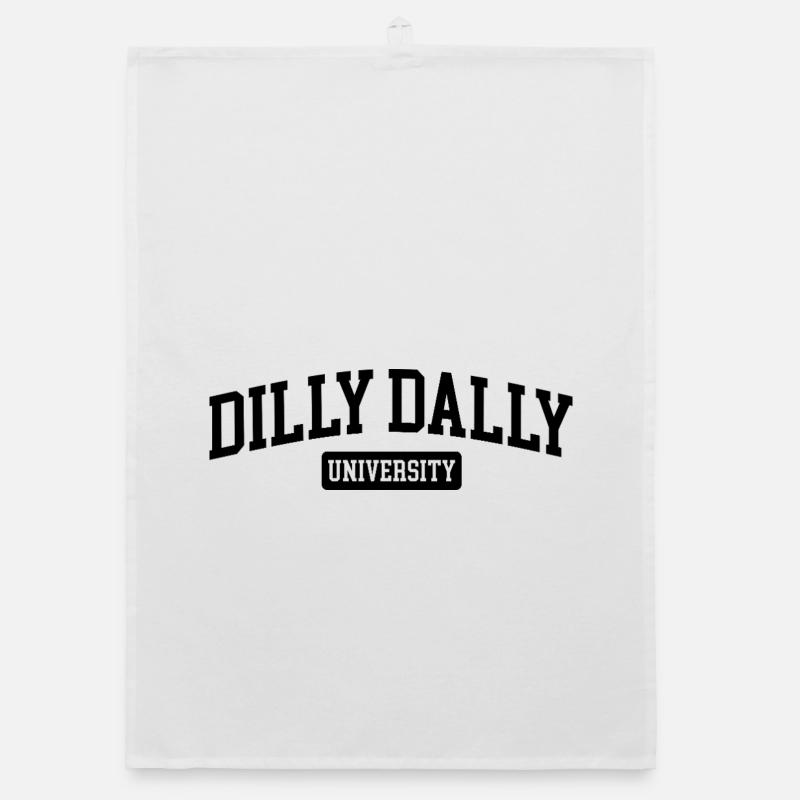 Dilly Dally University Procrastinate Threshing Organic dish towel