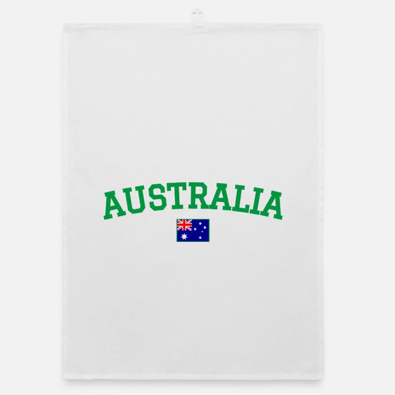 Australia Flag Design Green Organic dish towel