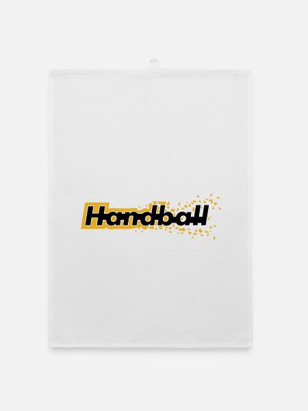 Handball - Organic Geschirrtuch - Weiß