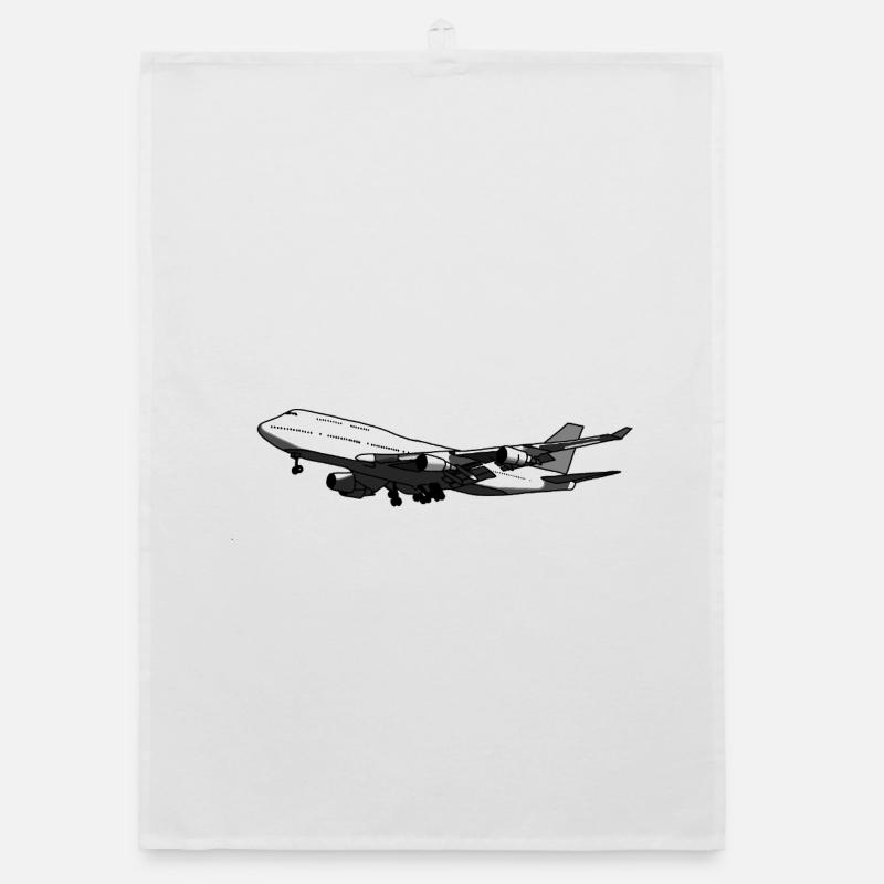 Flugzeug Silhouette mit Dynamischem Design Organic Geschirrtuch
