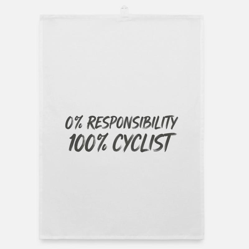 0% Responsibility 100% Cyclists Organic dish towel