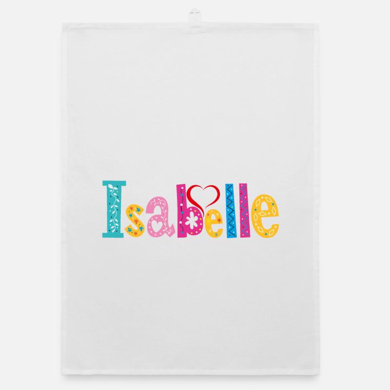 Personalized Isabelle Name Organic dish towel