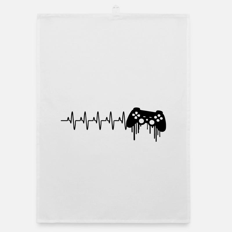 Heartbeat gaming controller Organic dish towel