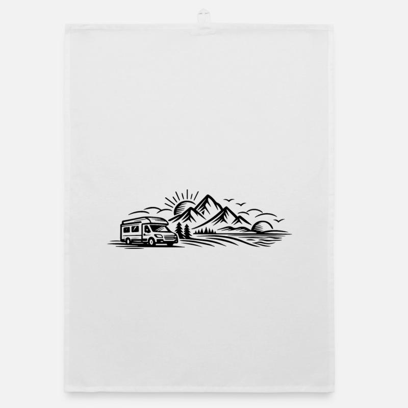 Paysage des voitures de camping Torchon bio