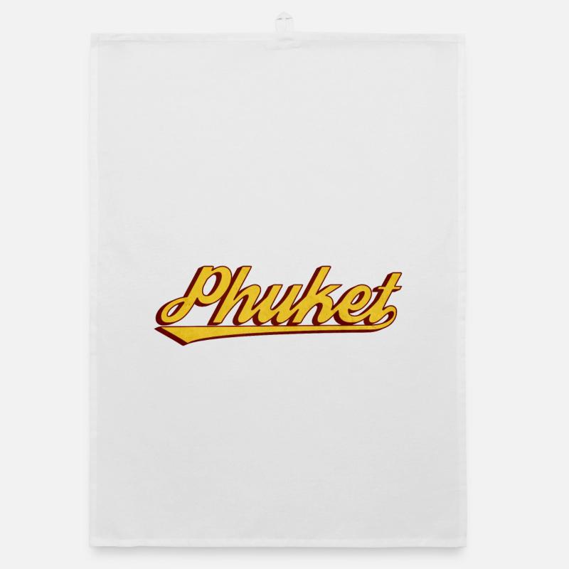Lettrage rétro de Phuket Torchon bio