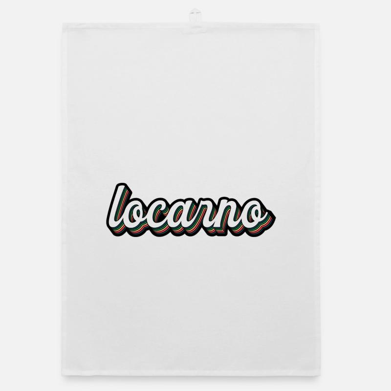 Locarno Regenbogen Script Organic Geschirrtuch