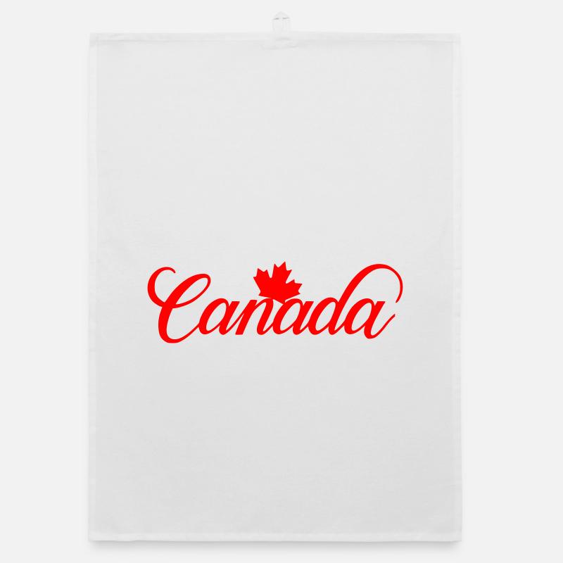 Canada Lettering with Maple Leaf Organic dish towel