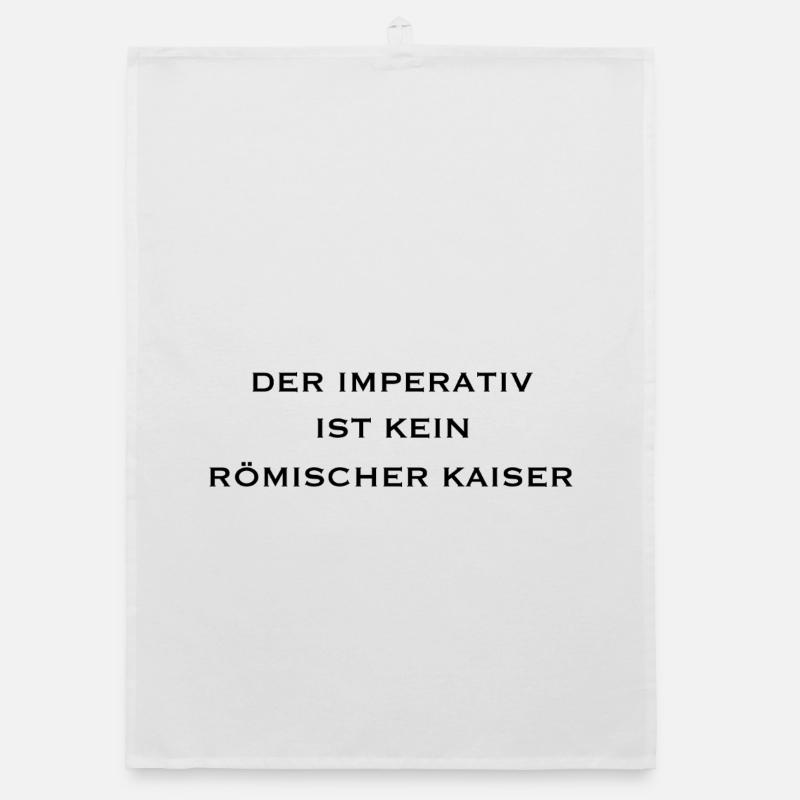 Grammatik Witz - Organic Geschirrtuch - Weiß