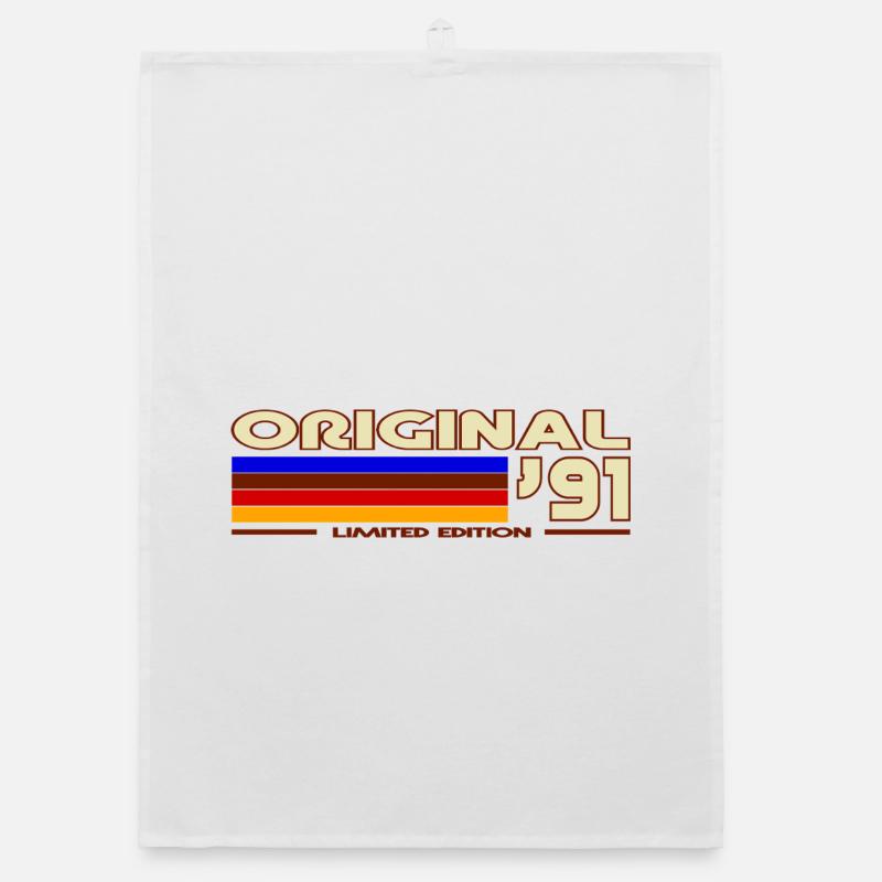 Retro 1991 Rainbow Organic Geschirrtuch