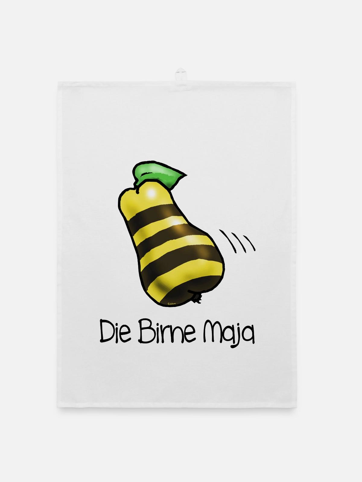 Birne Maja - Organic Geschirrtuch - Weiß - Vorne