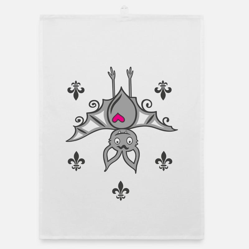 Vampire Bat Halloween Organic dish towel