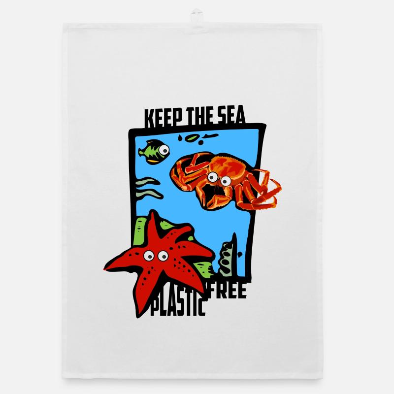 Keep the sea plastic-free Organic dish towel