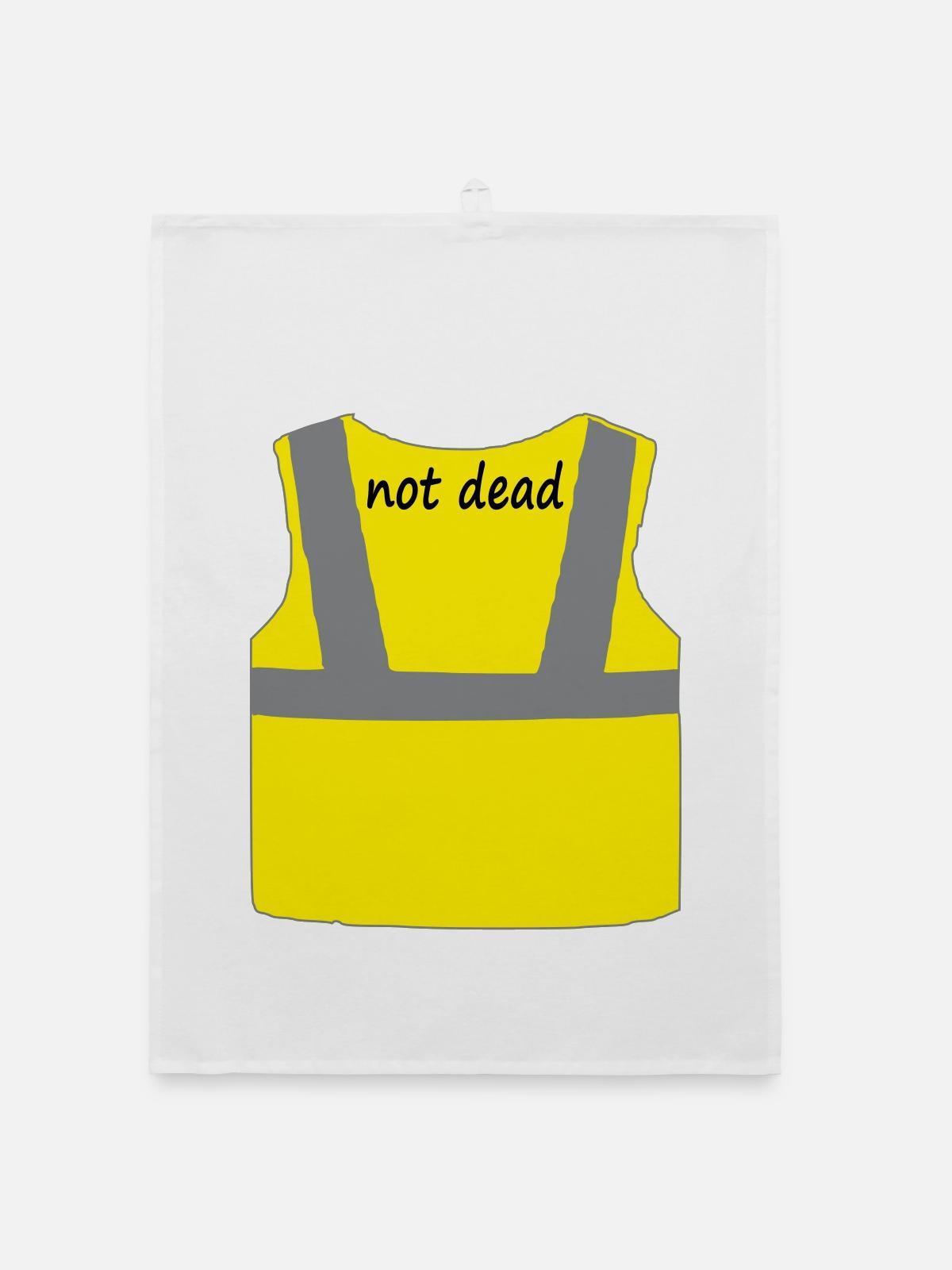 Gilet jaune - Torchon bio - blanc - Devant