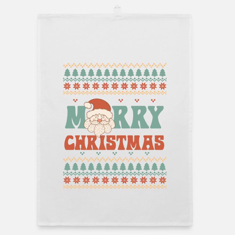 Hässlicher Weihnachtspullover Organic Geschirrtuch