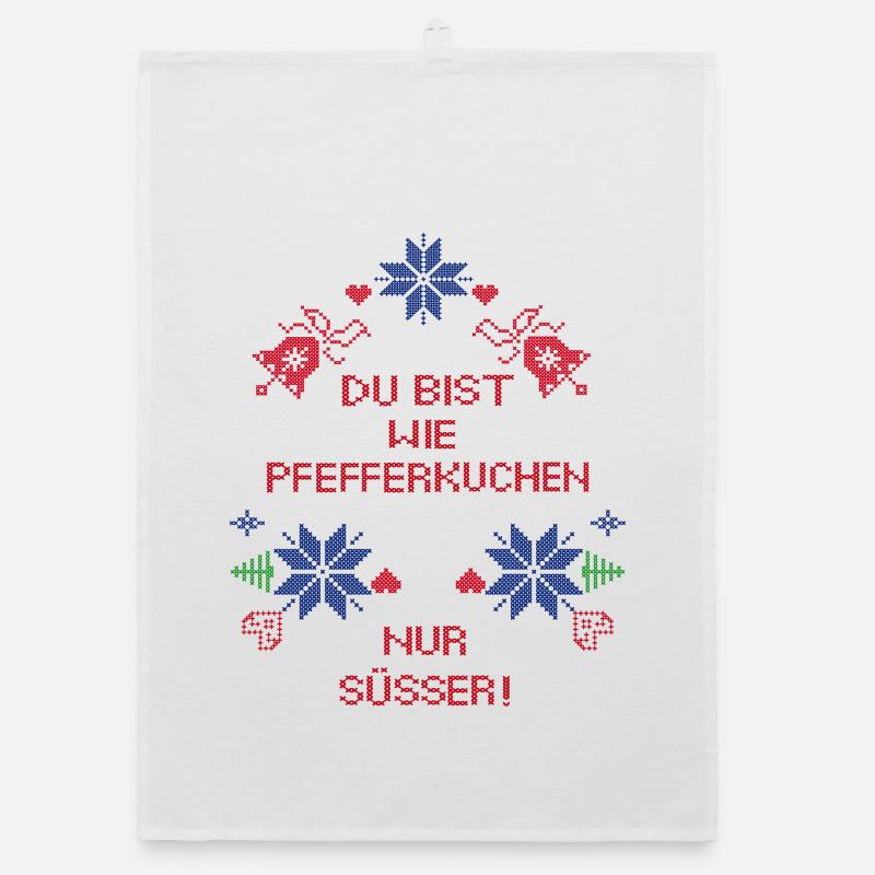 Gingerbread Advent Organic dish towel