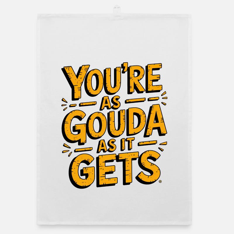 Jeu de mots sur le fromage Gouda Torchon bio