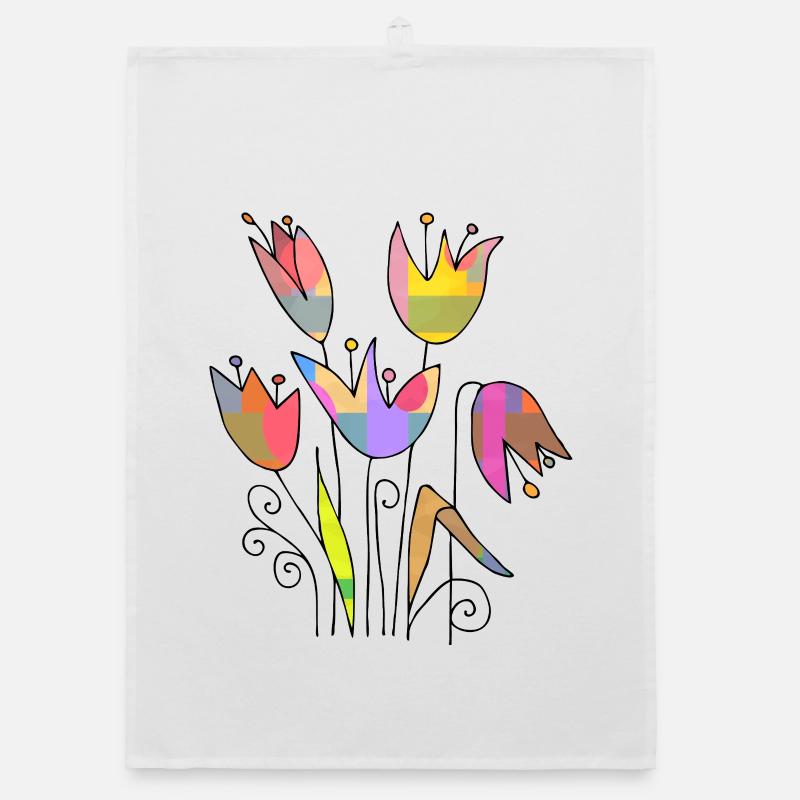 Blumen Organic Geschirrtuch