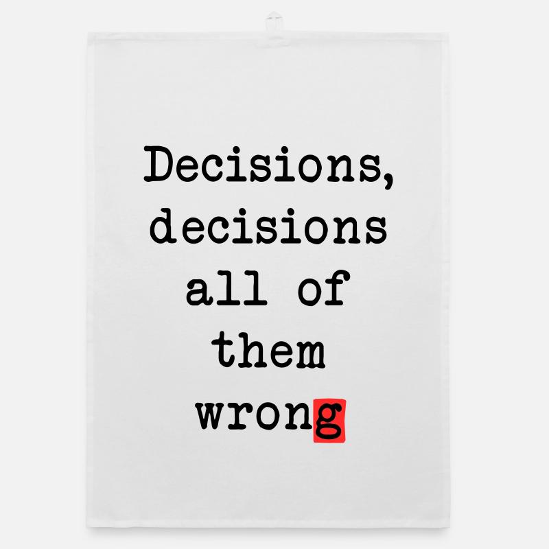 Wrong Decisions Club Organic dish towel