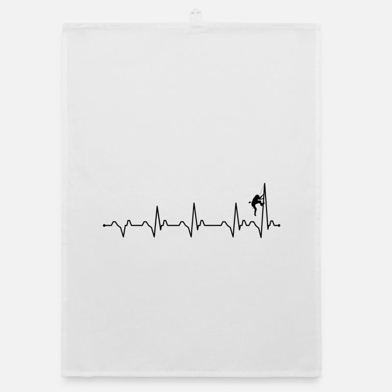 Klettern mit Herzschlag Organic Geschirrtuch