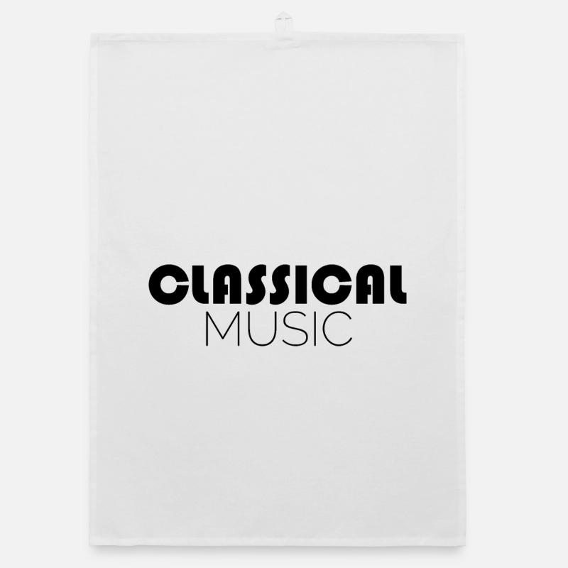 Symbole de musique classique Icône de musique classique - Torchon bio - blanc
