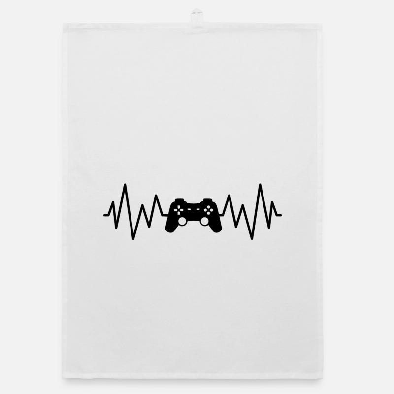 Videospiel-Controller-Spieler, Geek-Herzfrequenz Organic Geschirrtuch