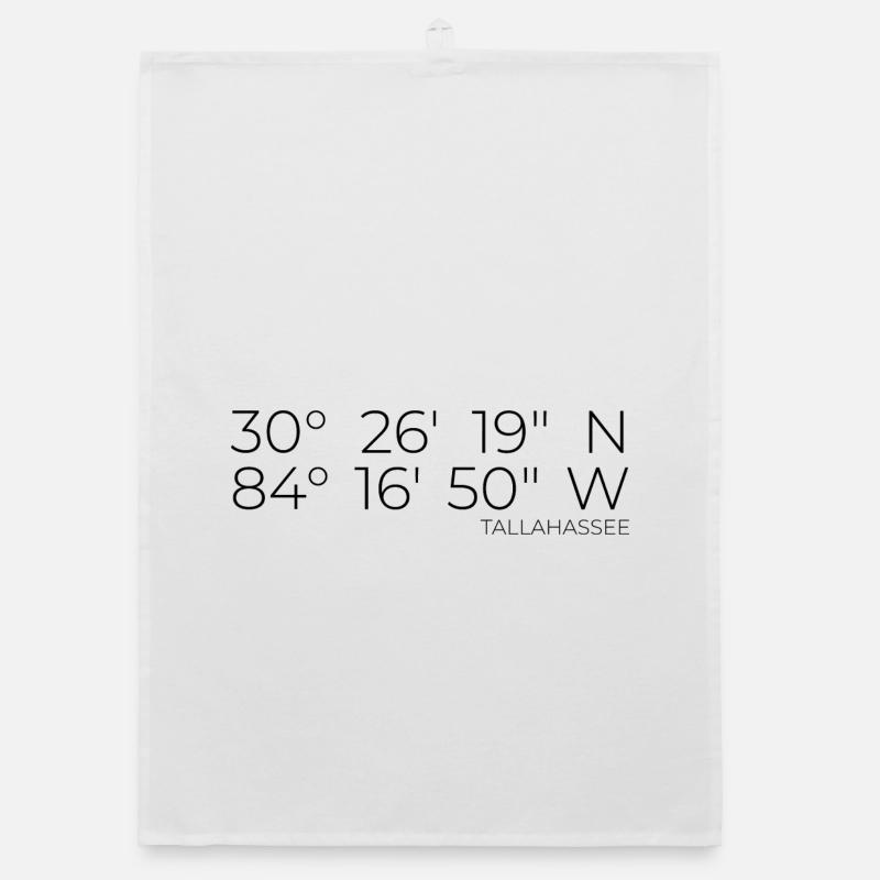 Coordinates Tallahassee Florida Organic dish towel