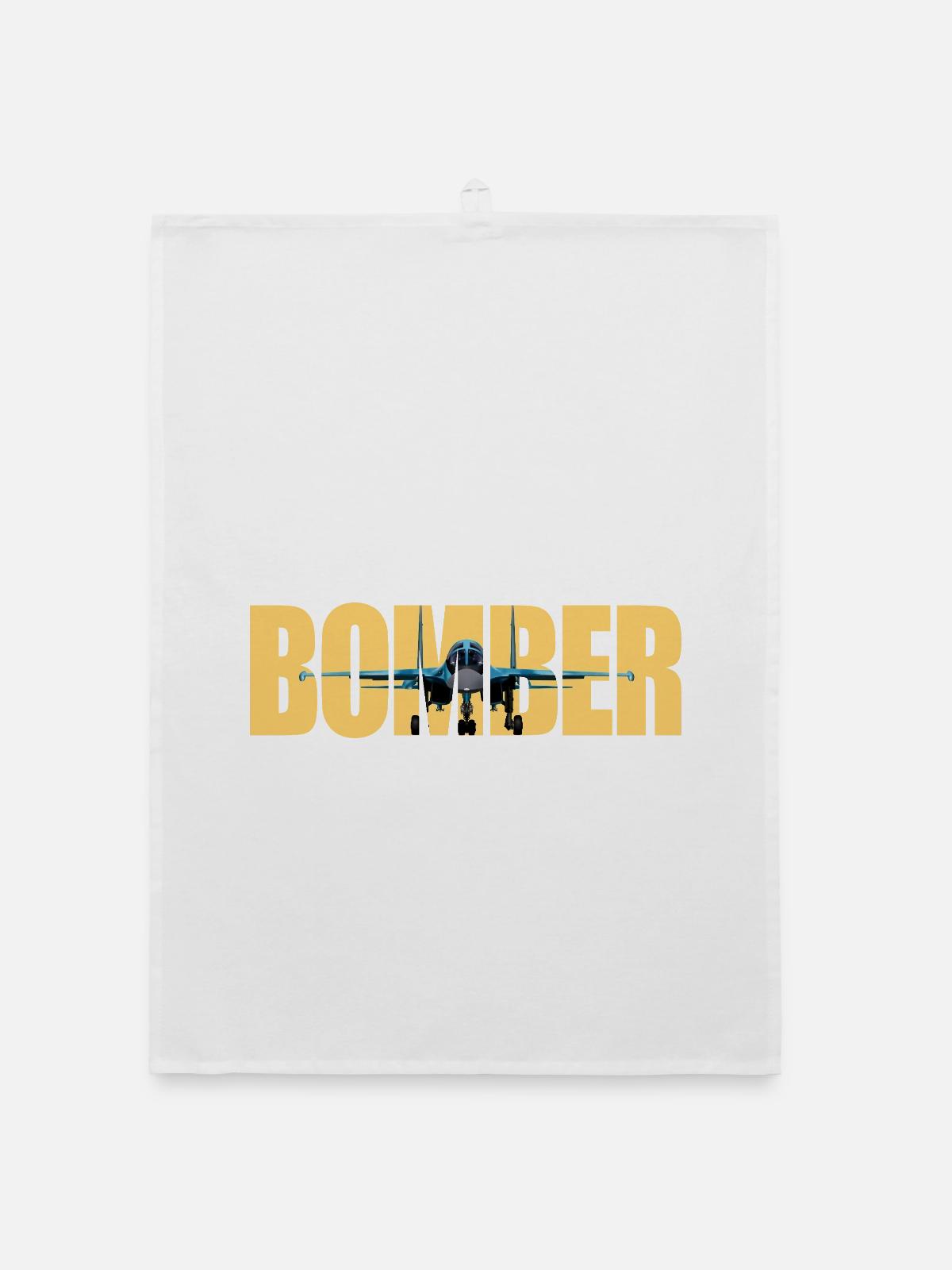 bombardier Su-34 - Torchon bio - blanc - Devant
