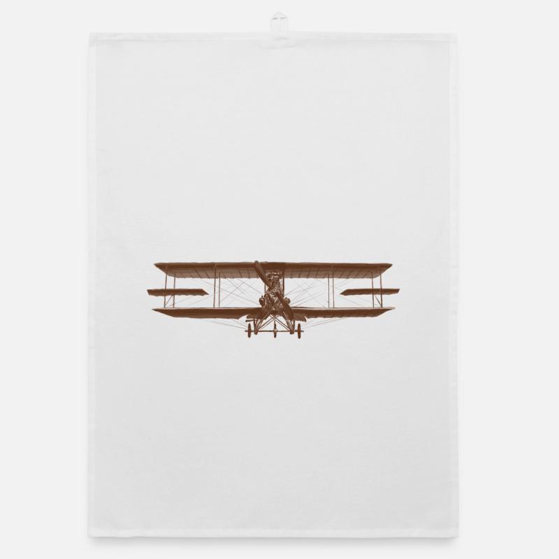 Conception d'un biplan d'avion vintage Torchon bio