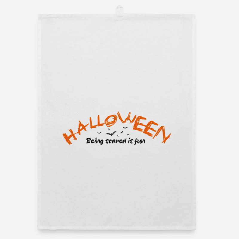Halloween_being_scared_is_fun Organic dish towel