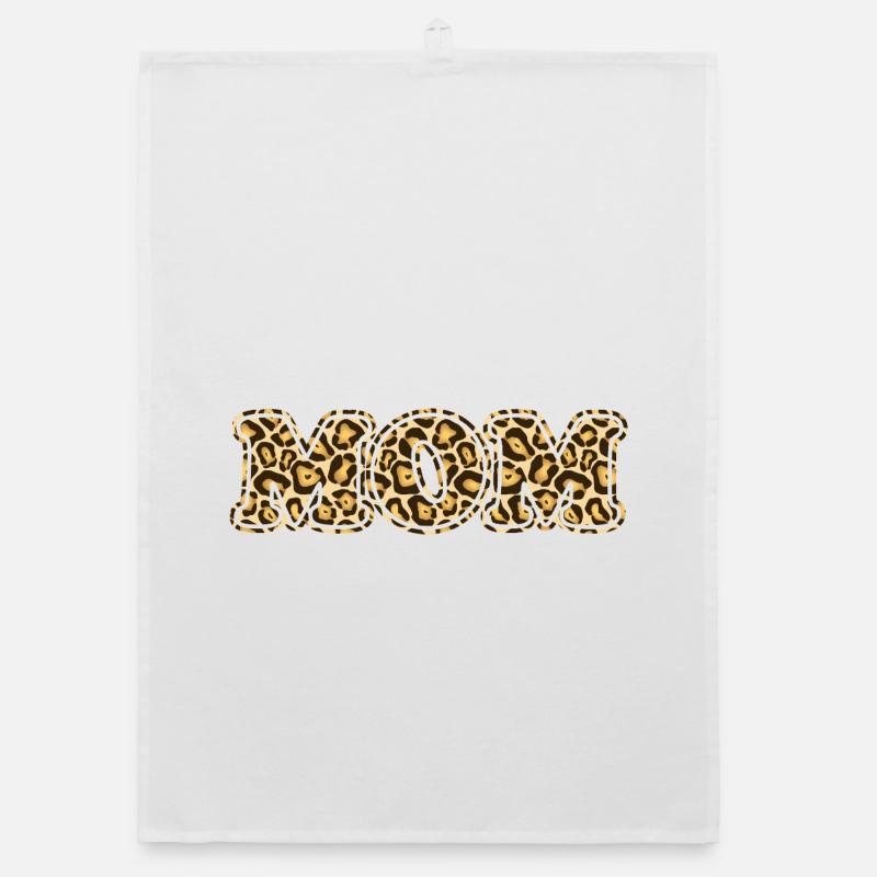 MOM Leopard Print Pattern Organic dish towel
