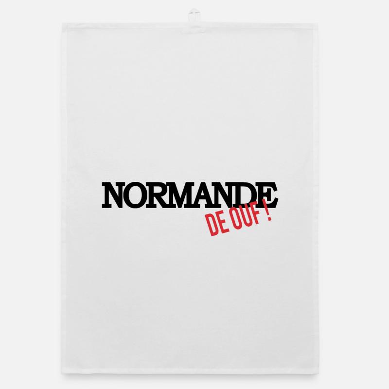 Normande de ouf (noir) Torchon bio