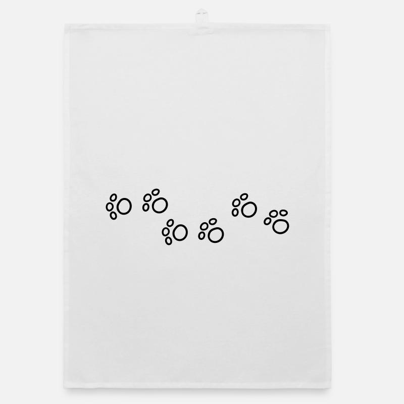Pattes de chats de dessin animé Torchon bio