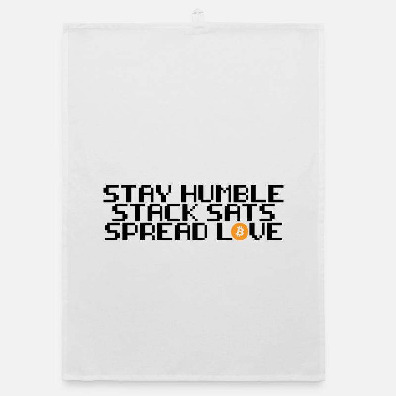Bitcoin - stay humble, stack sats, spread love Organic Geschirrtuch