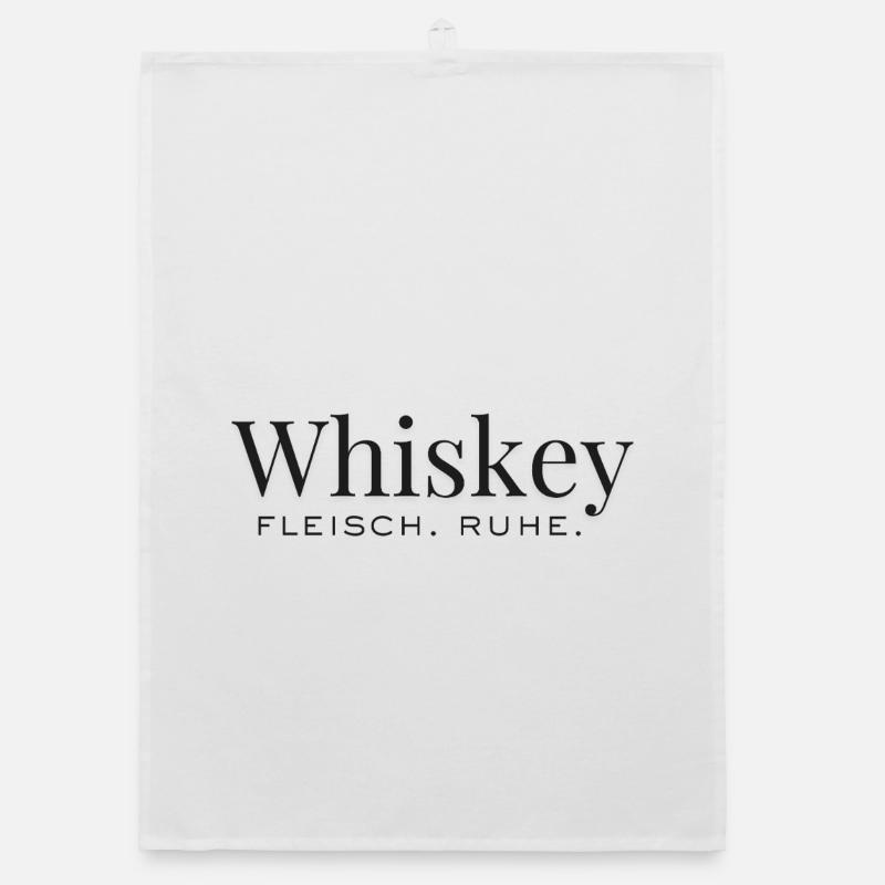 Rustic Whiskey Design Organic Geschirrtuch