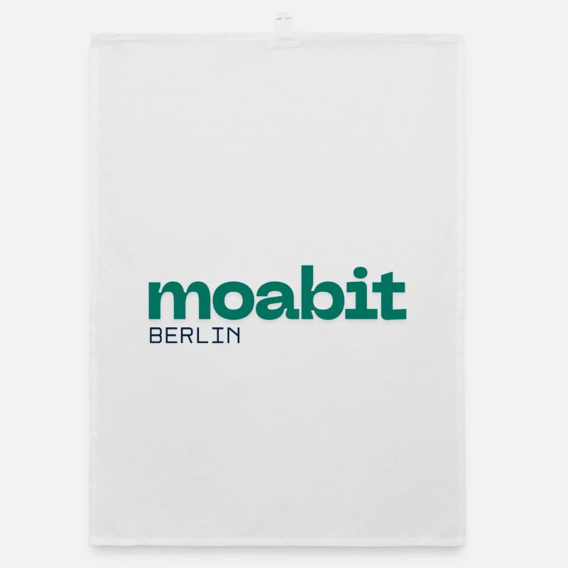 Moabit Berlin Schönes simples Design - Organic Geschirrtuch - Weiß