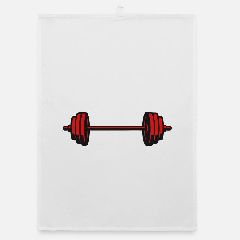 Barbell Weights Vector Icon Organic dish towel