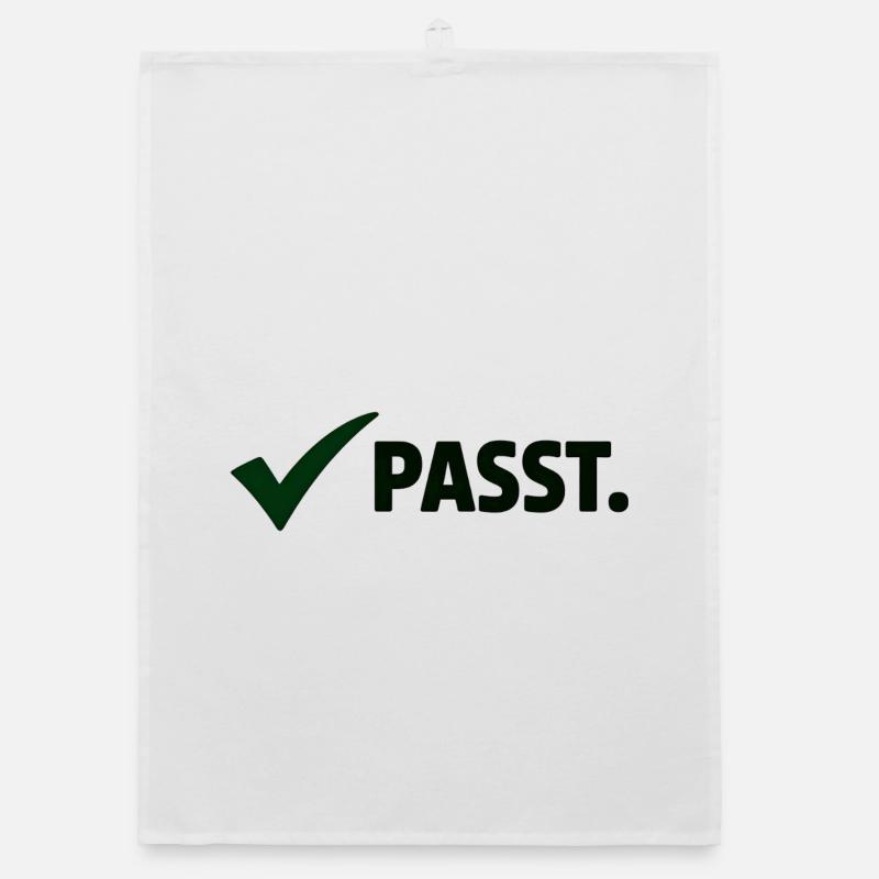 Passt. Minimal Meme Statement T-Shirt Organic Geschirrtuch