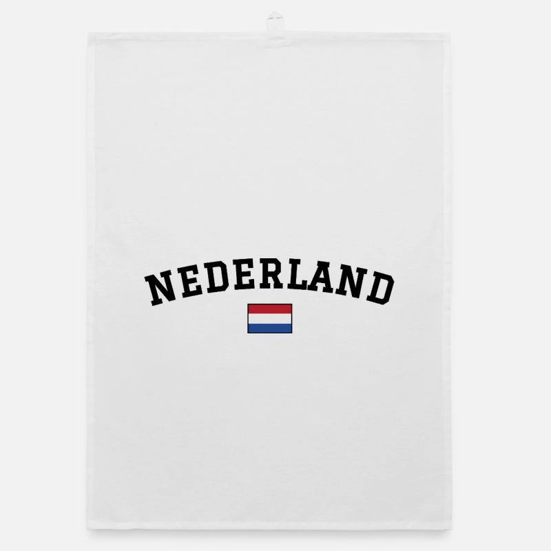 Drapeau des Pays-Bas Noir Torchon bio