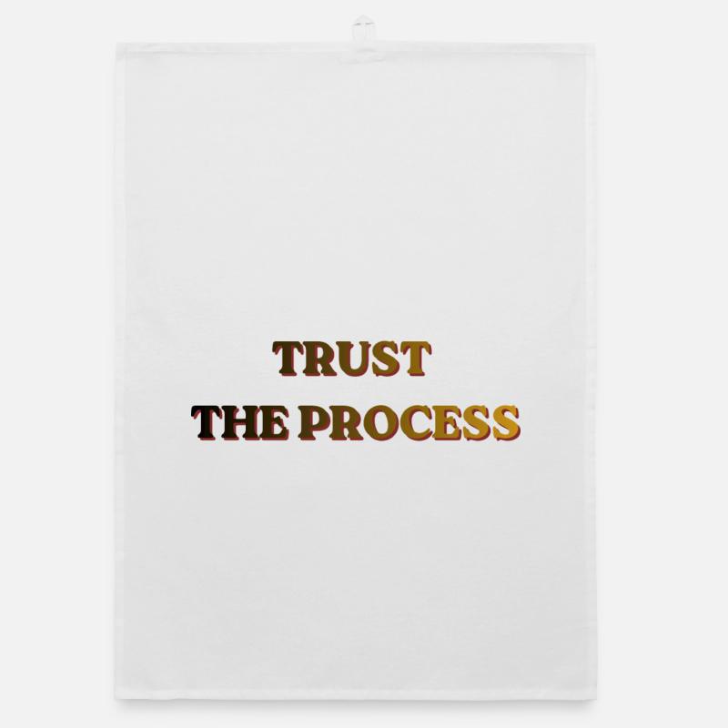 Trust The Process Vintage Banner Organic Geschirrtuch