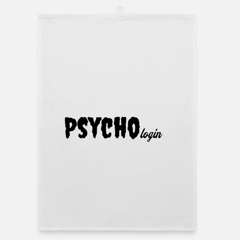 Psycho Drôle Psychologue Déclaration du Psychologue - Torchon bio - blanc