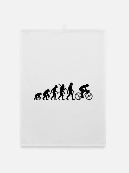 Radfahrer Evolution Radfahren Radsport - Organic Geschirrtuch - Weiß