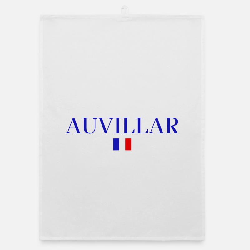 AUVILLAR - Conception du drapeau français. Torchon bio