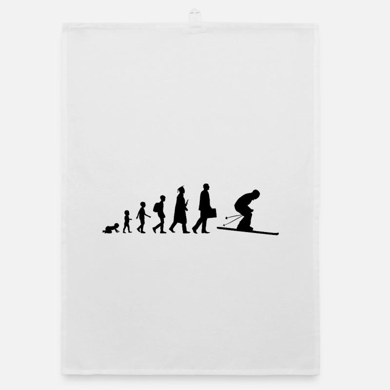 Skifahrer Evolution Organic Geschirrtuch