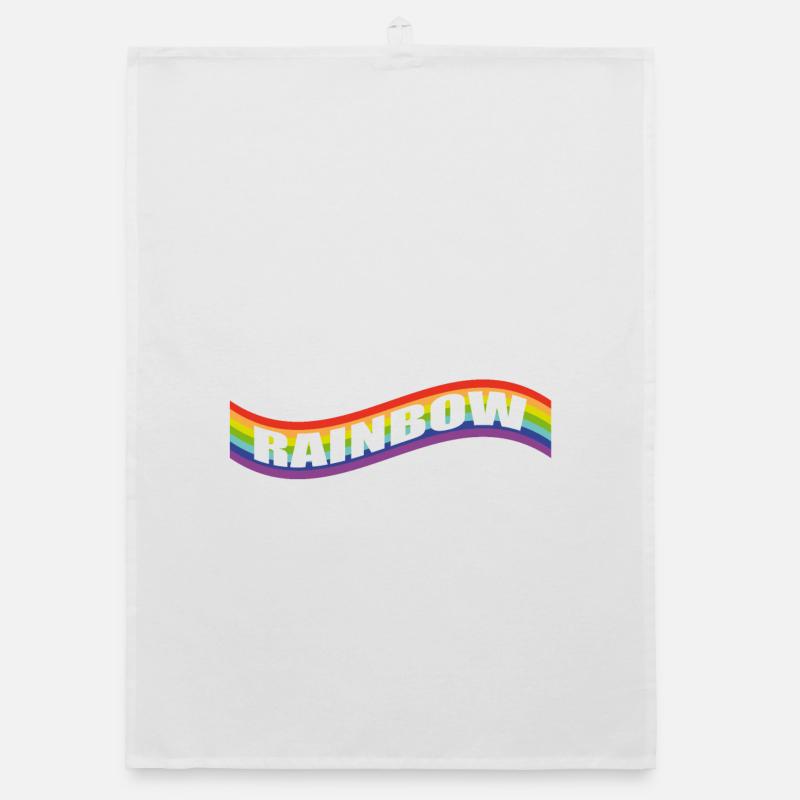 Drapeau arc-en-ciel Torchon bio