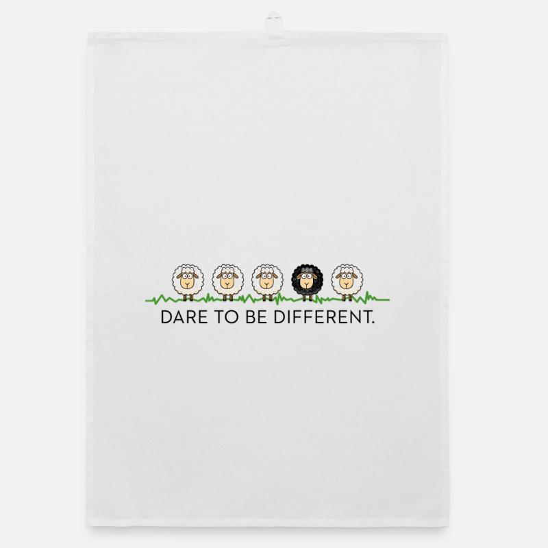 Dare to Be Different – Schwarzes Schaf Organic Geschirrtuch