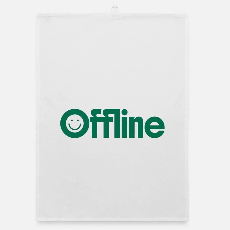 Offline-Modus - Organic Geschirrtuch - Weiß