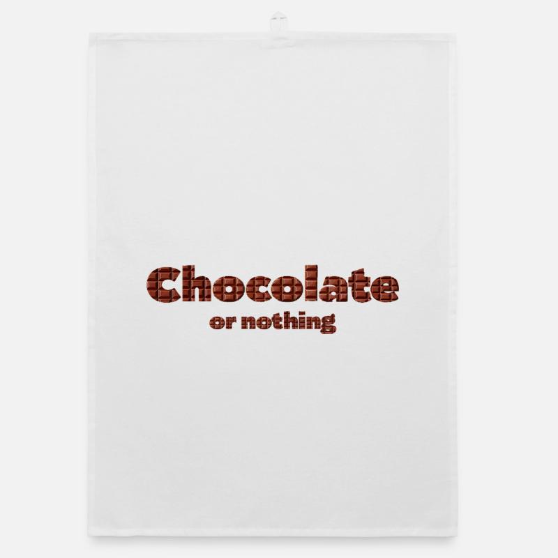 Schokoladen Muster mit 3D-Effekt Organic Geschirrtuch